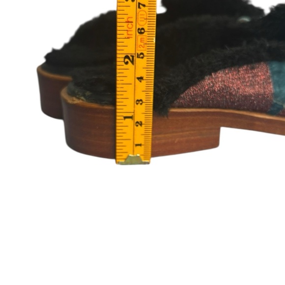 Free People Velour Casual Mules Butterfly Effect Fur Lined Shoe EU 36 - Picture 7 of 8